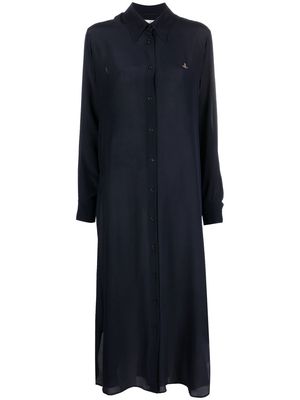 Vivienne Westwood long-sleeved shirt dress - Blue