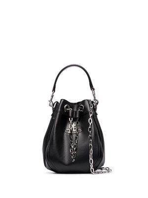 Vivienne Westwood medium Chrissy leather bucket bag - Black