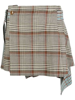 Vivienne Westwood Meghan tartan-check asymmetric kilt - Brown