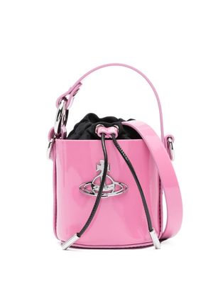Vivienne Westwood mini Daisy high-shine bucket bag - Pink