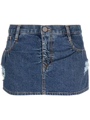 Vivienne Westwood mini logo-embroidered jeans skirt - Blue