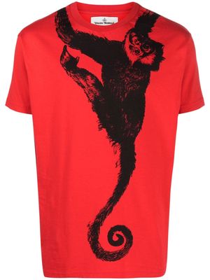 Vivienne Westwood monkey-print organic cotton T-shirt - Red