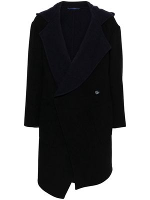Vivienne Westwood Orb-appliqué asymmetric coat - Black