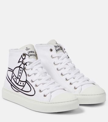 Vivienne Westwood Orb cotton canvas high-top sneakers