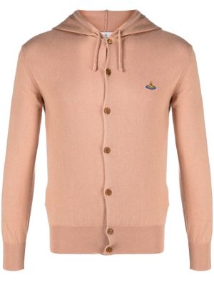 Vivienne Westwood Orb-embroidered buttoned cardigan - Neutrals