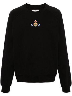 Vivienne Westwood Orb-embroidered cotton sweatshirt - Black