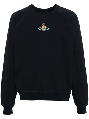 Vivienne Westwood Orb-embroidered cotton sweatshirt - Blue