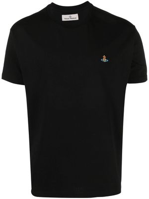 Vivienne Westwood Orb-embroidered cotton T-shirt - Black