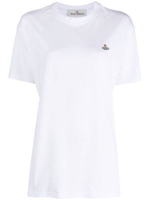 Vivienne Westwood Orb-embroidered cotton T-shirt - White