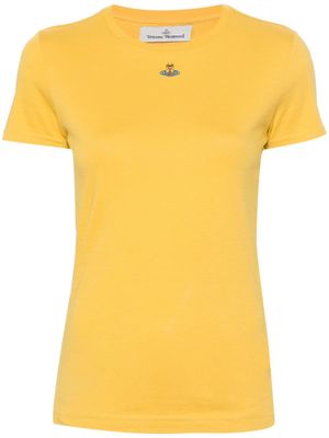 Vivienne Westwood Orb-embroidered cotton T-shirt - Yellow