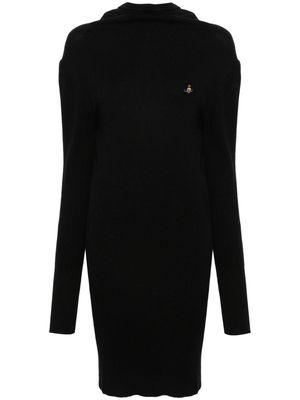 Vivienne Westwood Orb-embroidered ribbed mini dress - Black