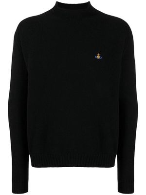 Vivienne Westwood Orb-embroidery merino-cashmere jumper - Black
