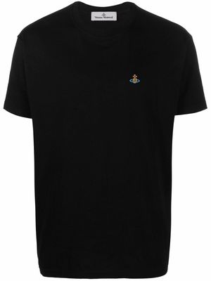Vivienne Westwood Orb embroidery round-neck T-shirt - Black