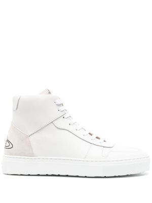 Vivienne Westwood Orb leather high-top trainers - White