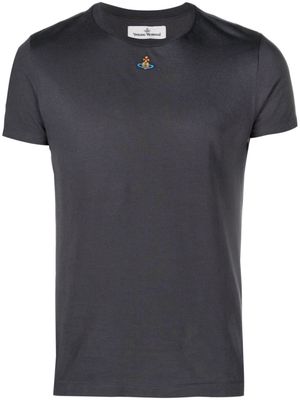 Vivienne Westwood Orb logo-embroidered cotton T-shirt - Grey