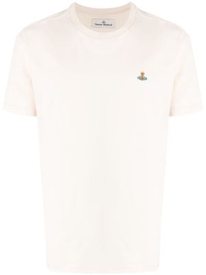 Vivienne Westwood Orb logo-embroidered T-shirt - Neutrals