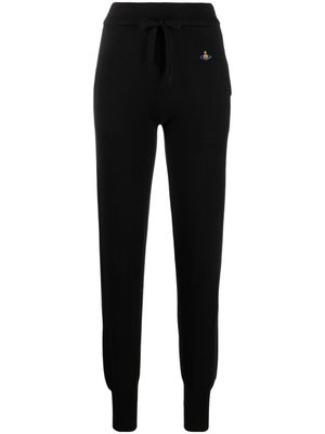 Vivienne Westwood Orb logo-embroidered tapered track trousers - Black
