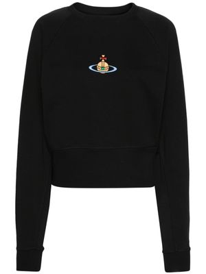 Vivienne Westwood Orb-logo-embroidery cotton sweatshirt - Black