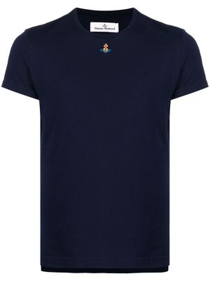 Vivienne Westwood Orb logo-embroidery cotton T-shirt - Blue
