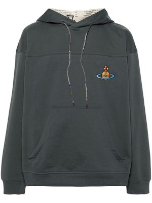 Vivienne Westwood Orb-logo-embroidery hoodie - Grey