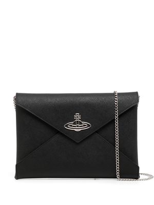 Vivienne Westwood Orb-logo envelope clutch bag - Black