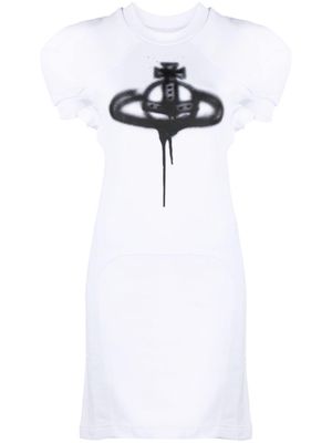 Vivienne Westwood Orb logo-print cotton dress - White