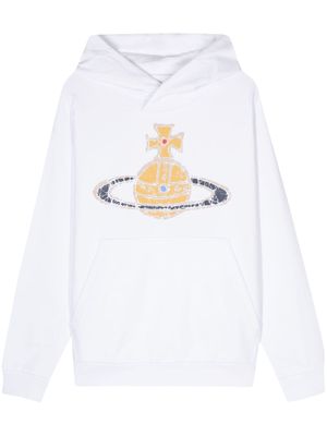 Vivienne Westwood Orb-logo-print cotton hoodie - White