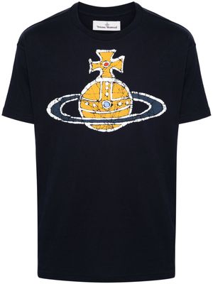 Vivienne Westwood Orb-logo-print cotton T-shirt - Blue