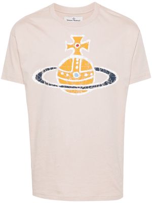 Vivienne Westwood Orb-logo-print cotton T-shirt - Neutrals