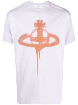 Vivienne Westwood Orb logo-print short-sleeve T-shirt - Purple