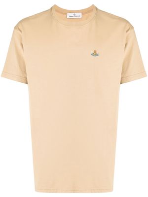 VIVIENNE WESTWOOD Orb-logo short-sleeved T-shirt - Brown