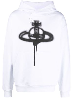 Vivienne Westwood Orb-print jersey hoodie - White