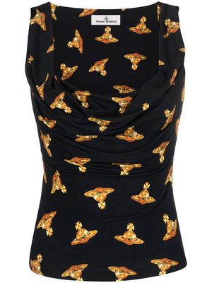 Vivienne Westwood orb-print sleeveless top - Black