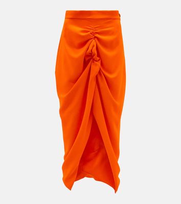 Vivienne Westwood Panther asymmetrical crêpe midi skirt