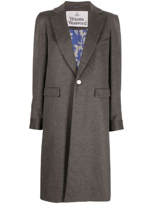 Vivienne Westwood pleated-detail single-breasted coat - Green