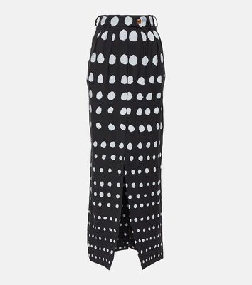 Vivienne Westwood Polka-dot wool maxi skirt