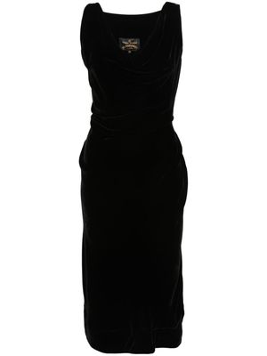 Vivienne Westwood Pre-Owned 1990s cowl-neck velvet dress - Black