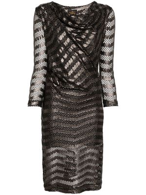 Vivienne Westwood Pre-Owned 2010 metallic-finish draped midi dress - Silver
