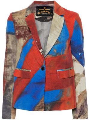 Vivienne Westwood Pre-Owned 2015-2016 abstract-print single-breasted blazer - Neutrals