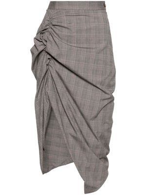 Vivienne Westwood Prince of Wales cotton midi skirt - Grey