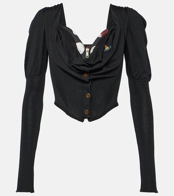 Vivienne Westwood Puff-shoulder wool and silk top