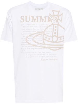 Vivienne Westwood signature-Orb logo-print T-shirt - White