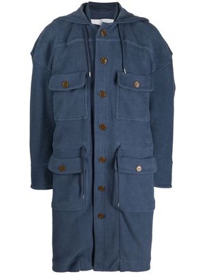 Vivienne Westwood single-breasted hooded coat - Blue