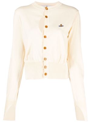 Vivienne Westwood slash-detail cotton cardigan - Neutrals