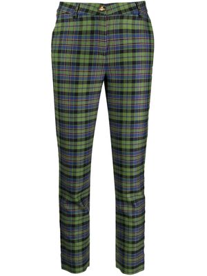 Vivienne Westwood slim-cut plaid-check wool trousers - Green
