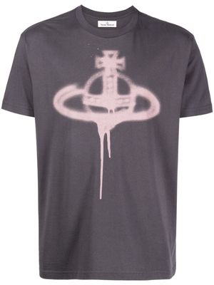 Vivienne Westwood Spray Orb-print cotton T-shirt - Grey