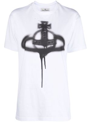 Vivienne Westwood Spray Orb-print cotton T-shirt - White