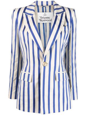 Vivienne Westwood striped cotton blazer - Neutrals