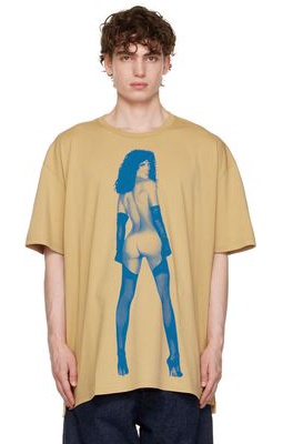 Vivienne Westwood Tan Oversized Pin-Up T-Shirt