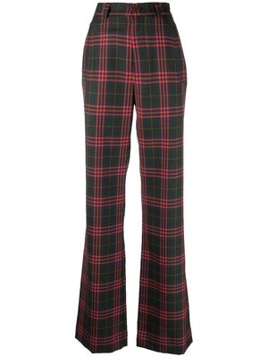 Vivienne Westwood tartan-pattern high-waist trousers - Green